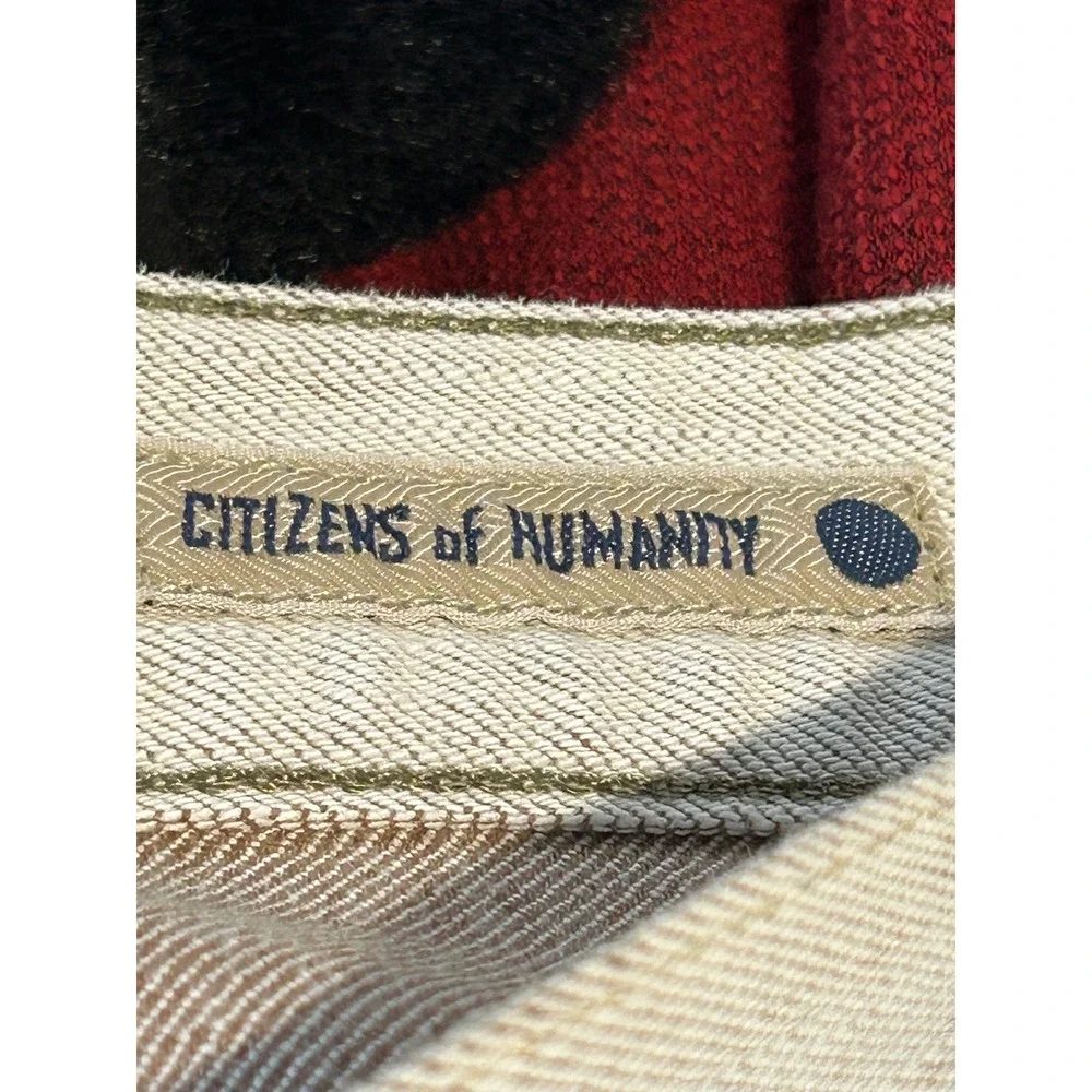 Citizens of Humanity Sid Straight Leg Jeans oatmeal Beige Mens 34 Made in USA